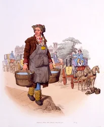 Wasserträger mit seiner Lizenz GR 198 (Georgius Rex), aus 