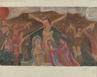 Station des Kreuzes Nr. 12: Jesus stirbt am Kreuz, um 1936