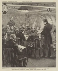 Marinegericht auf der HMS Swiftsure, Devonport, wegen der Strandung der HMS Howe