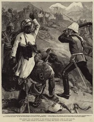 Der Afghanische Krieg, ein Vorfall in der Schlacht von Futtehabad, 2. April