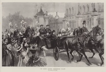 Die Königin verlässt den Buckingham Palace