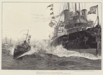 Die Sanspareil, Flaggschiff von Sir Michael Culme-Seymour, im Mittelmeer