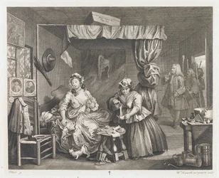 Der Fall einer Dirne, entworfen 1732, gedruckt 1744 (Geschenk von Lloyd Spencer)