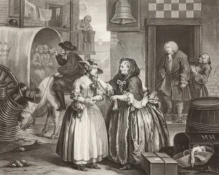 Der Weg einer Dirne, Blatt 1: Ankunft in London. 1732