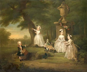 Eine Kinder-Teeparty, 1730