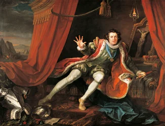 Schauspieler David Garrick (1717-1779) in der Titelrolle von Richard III., von William Shakespeare (1564-1616)