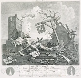 Bathos, Art des Sinkens, in erhabenen Gemälden den Händlern dunkler Bilder gewidmet, 1764