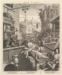 Gin Lane, 1. Februar 1751