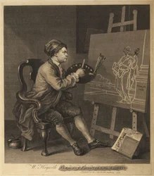 Hogarth malt die komische Muse