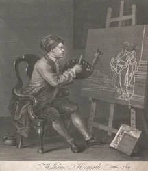 Hogarth malt die komische Muse