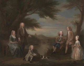 John und Elizabeth Jeffreys und ihre Kinder (1730)