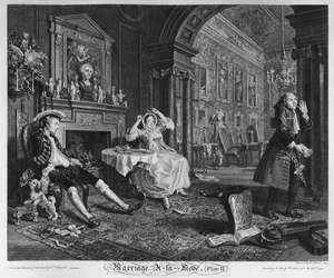 Marriage a la Mode, Platte II, Das Tête-à-Tête, 1745