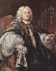 Porträt von Benjamin Hoadly (1676–1761), englischer Geistlicher, war nacheinander Bischof von Bangor, Hereford, Salisbury und Winchester
