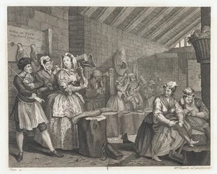 Die Dirne in Bridewell untergebracht, entworfen 1732, gedruckt 1744
