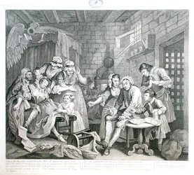 Der Wüstling im Gefängnis, Platte VII, aus 