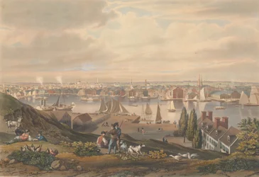 Baltimore vom Federal Hill, veröffentlicht 1831
