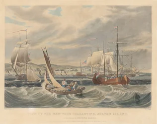 Ansicht der Quarantäne von New York, Staten Island