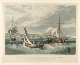 Ansicht der Quarantäne von New York, Staten Island