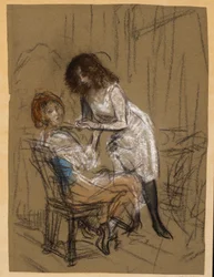 Zwei Frauen (eine sitzend)