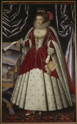 Porträt von Lucy Russell, Gräfin von Bedford (1580-1627), geb. Harington, von William Larkin