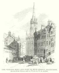 Die Victoria Hall und ein Teil der High Street, Edinburgh