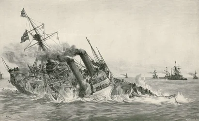 Das Sinken der H.M.S. Victoria nach der Kollision mit der H.M.S. Camperdown