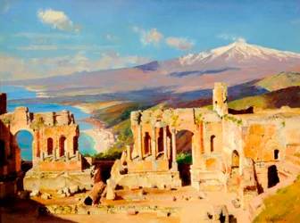 Das griechische Theater, Taormina, Sizilien