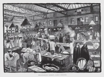 Billingsgate Market, früher Morgen