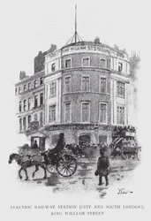 Elektrischer Bahnhof, City und South London, King William Street