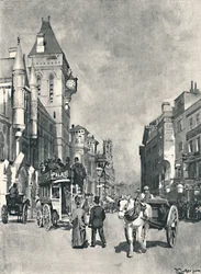 Fleet Street, zeigt die Gerichtsgebäude