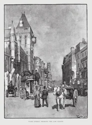 Fleet Street, zeigt die Gerichte