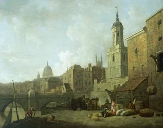 Nordende der London Bridge und St. Magnus der Märtyrer, 1762