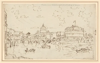 Der Tiber mit dem Petersdom und der Engelsburg (recto)