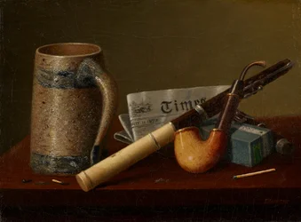 Stillleben mit Flöte und The Times
