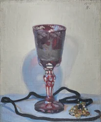 Das Rubin-Glas, signiert und datiert oben rechts