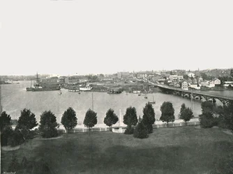 Blick von den Regierungsgebäuden, Victoria, Kanada