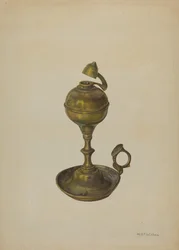 Messinglampe, ca. 1939