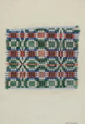 Handgewebte Decke, ca. 1937