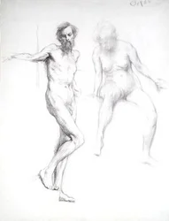 Studie eines Mannes und einer Frau