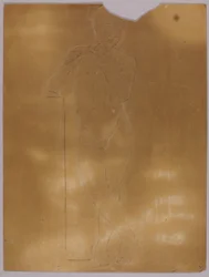 Nackter Junge, der Flöte spielt