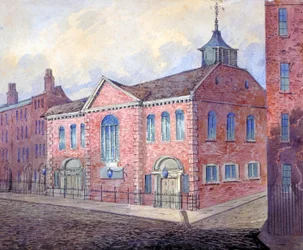Ansicht der Kirche St. Georg der Märtyrer, Queen Square, Holborn, London, ca. 1815
