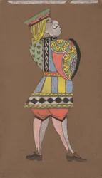 Herz-Bube (Kostümentwurf für Alice im Wunderland)