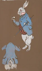 Weißes Kaninchen (Kostümentwurf für Alice im Wunderland, 1915)