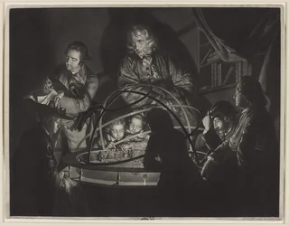 Ein Philosoph hält einen Vortrag im Planetarium, nach Joseph Wright of Derby (1734-97)