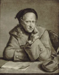Porträt des Geigers und Komponisten Carlo Tessarini 1690-1766, ca. 1760