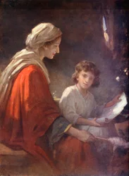 Maria und das Jesuskind, Lukas ii, 39, 40