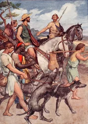 Pelopidas auf dem Weg nach Theben, Illustration aus 