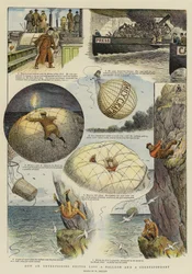 Wie ein unternehmungslustiger Redakteur einen Ballon und einen Korrespondenten verlor (Chromolithographie)