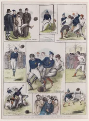 Skizzen vom internationalen Fußballspiel, Glasgow, 1872