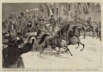 Der letzte Anschlag auf das Leben des Zaren von Russland, Einzug des Kaisers in St. Petersburg nach seiner Flucht